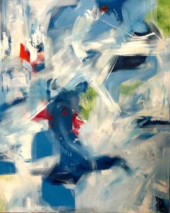 Natalie Vélez. Fluidity of Resistance. 2025 Acrylic on Canvas. 48x60 in