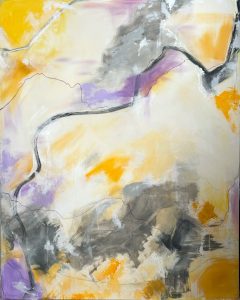 Natalie Vélez. The Place of Gentleness. In Conversation with a Young Woman. 2025 Acrylic on Canvas. 48x60 in